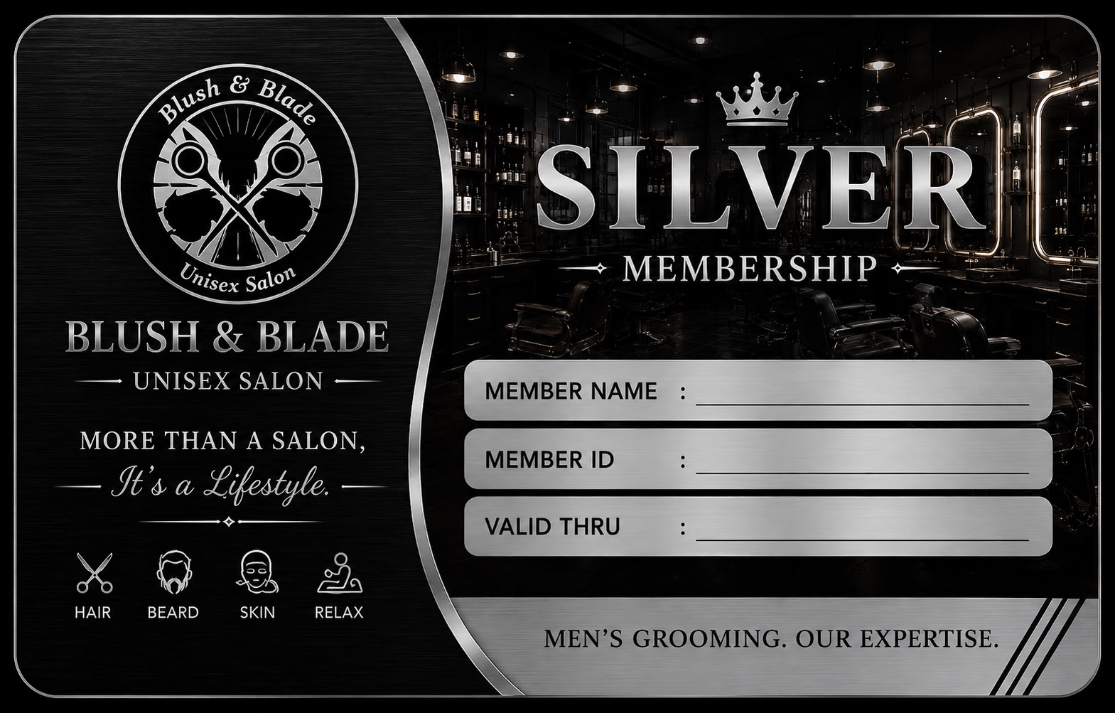 Glow Silver membership card artwork